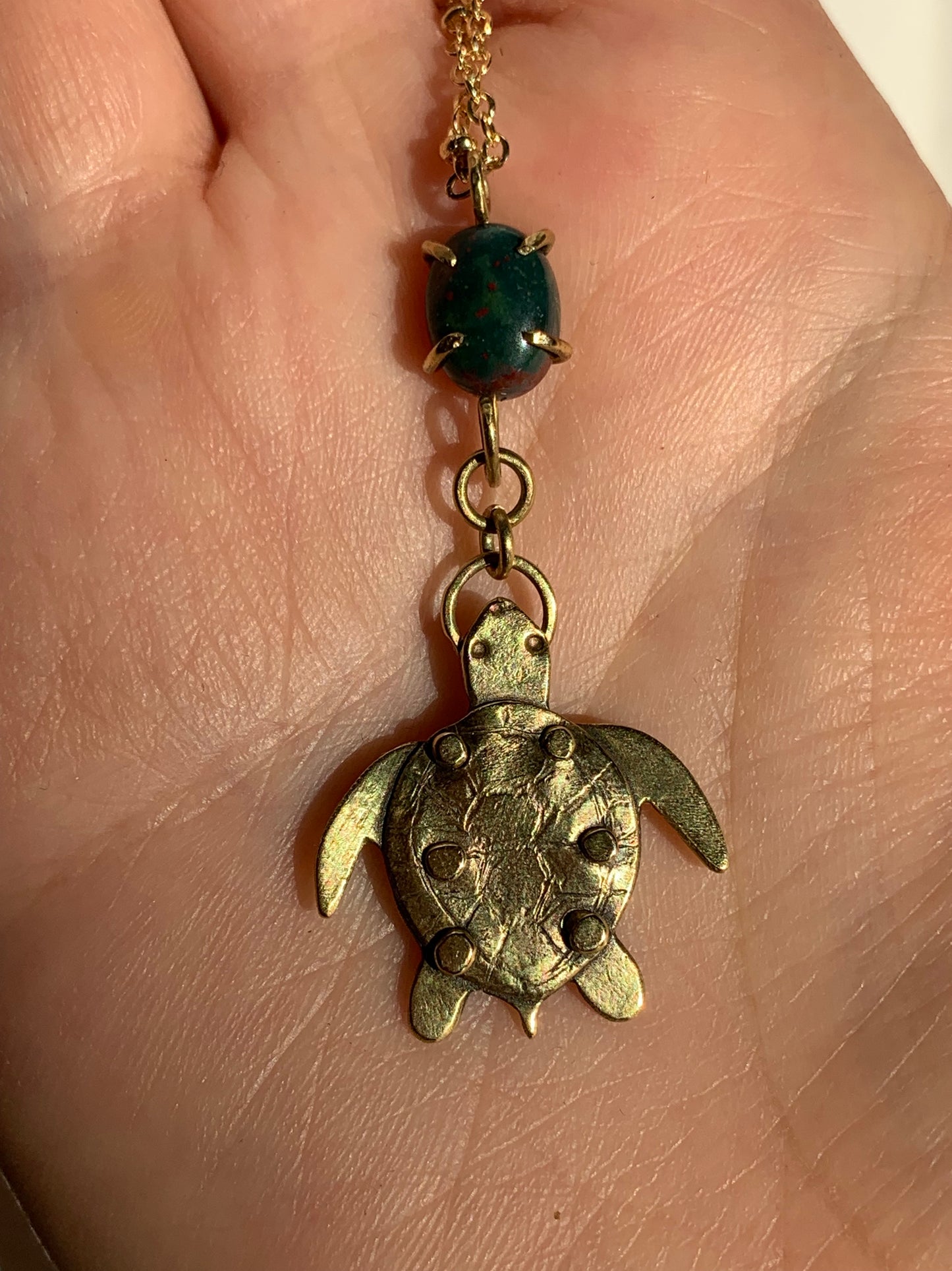 Collana Tartaruga con diaspro oceano