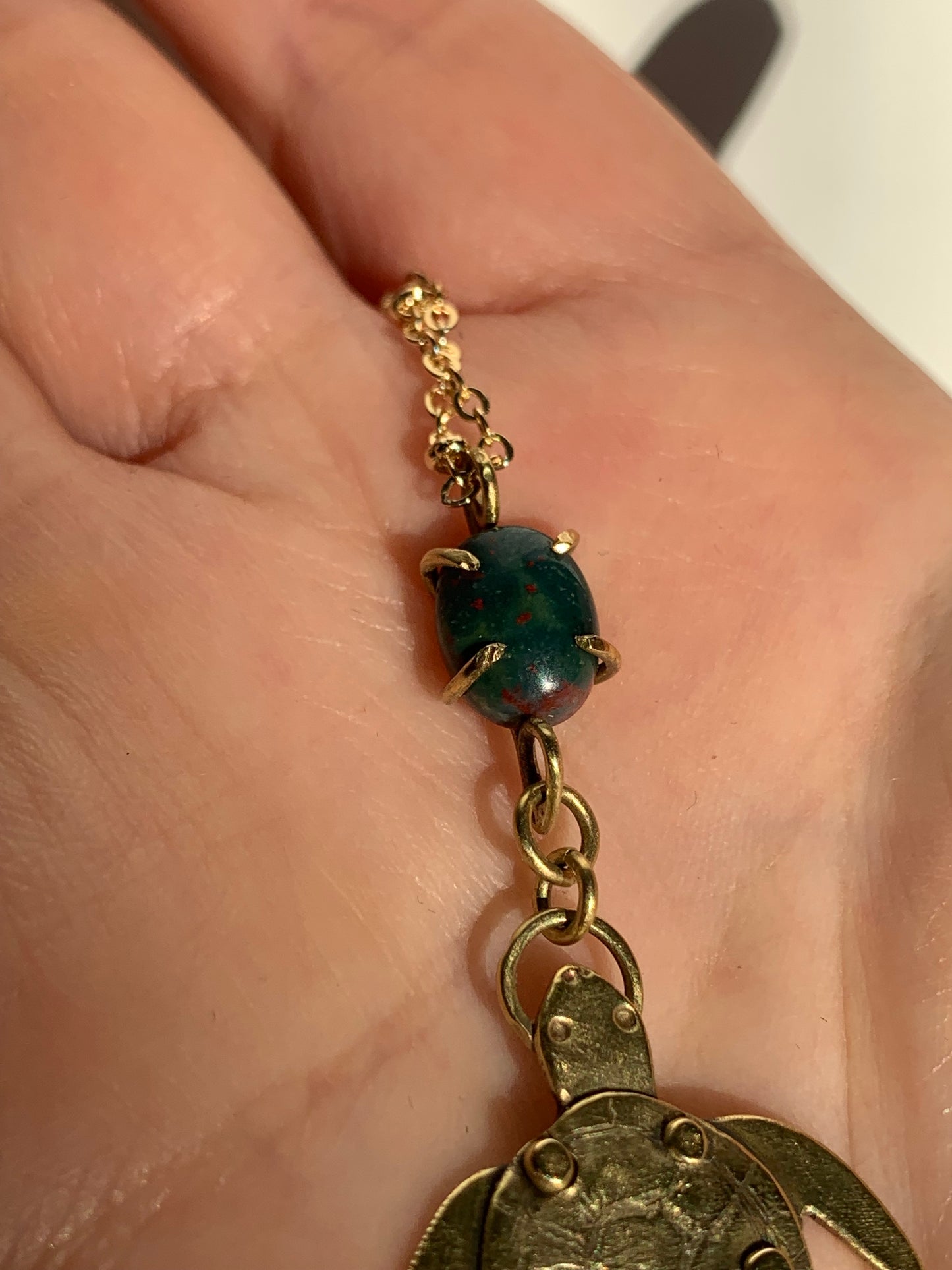 Collana Tartaruga con diaspro oceano