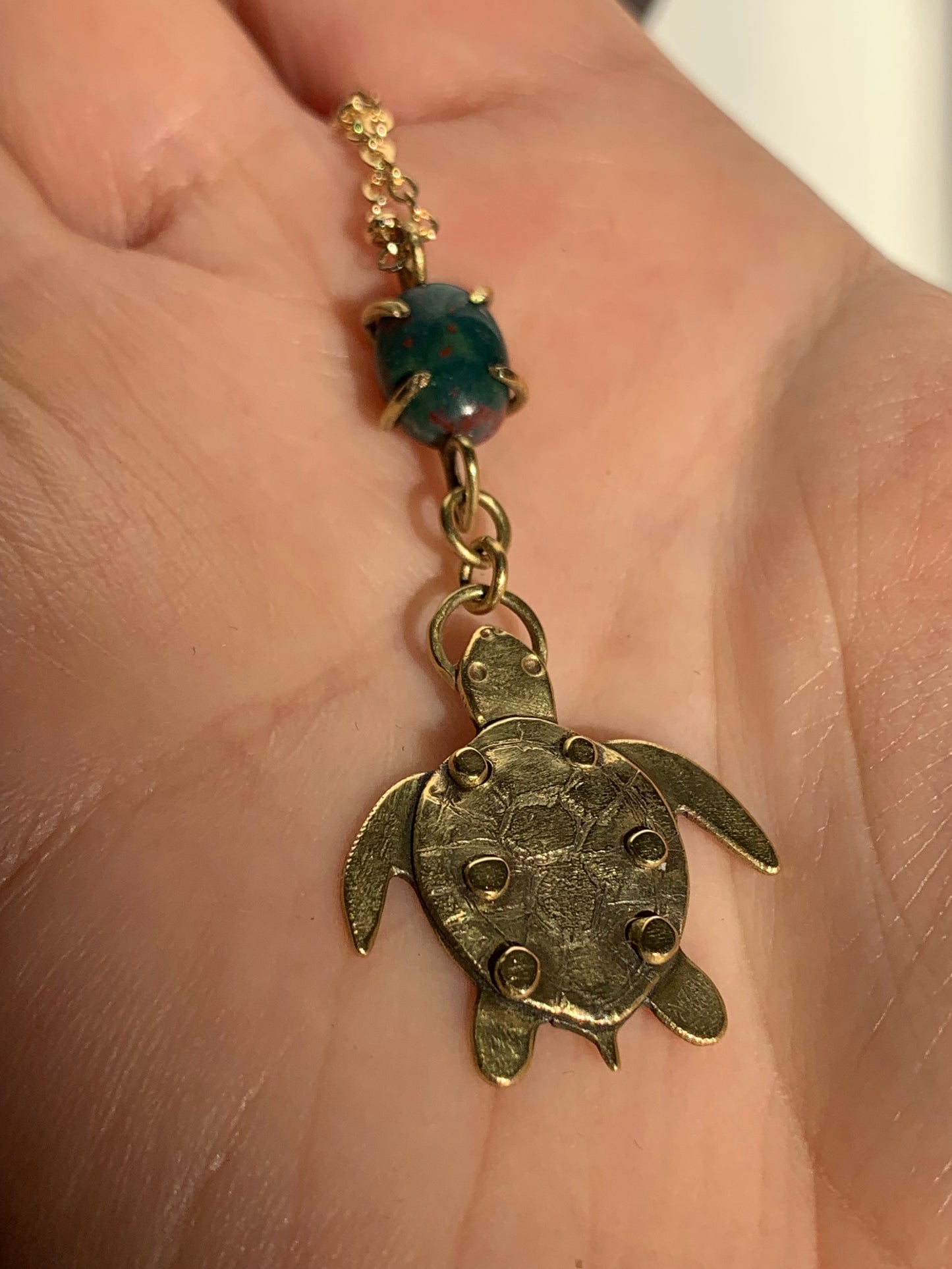 Collana Tartaruga con diaspro oceano